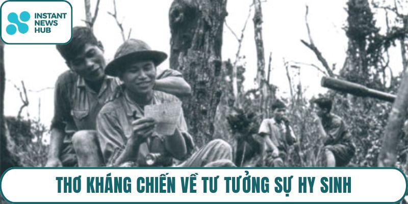 Thơ kháng chiến về tư tưởng sự hy sinh